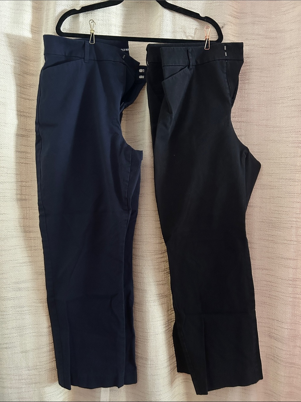 BUNDLE: Old Navy Women’s Pixie Straight Dress Pants in Navy and Black